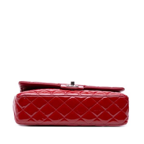 Pre-owned Chanel Medium Classic Patent Double Flap Red