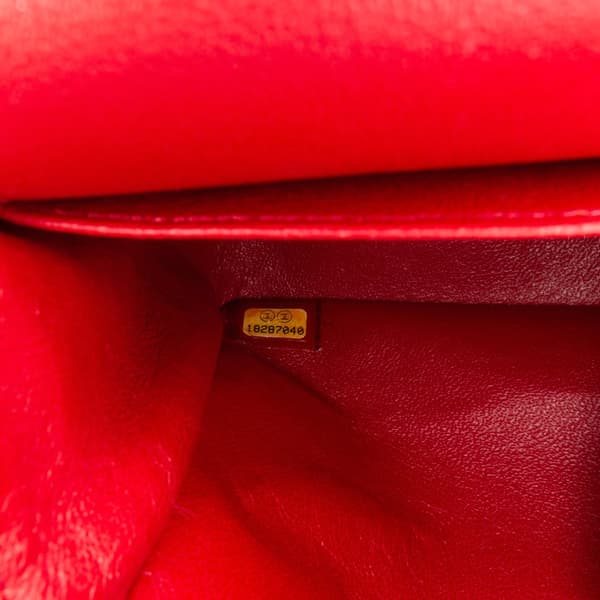 Pre-owned Chanel Medium Classic Patent Double Flap Red