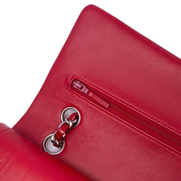 Pre-owned Chanel Medium Classic Patent Double Flap Red