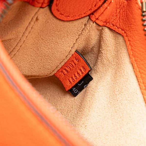 Pre-owned Gucci Mini Leather Aphrodite Shoulder Bag Orange