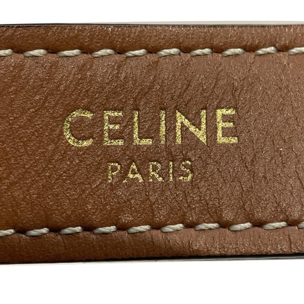 Pre-owned Celine Triomphe Coated Canvas Ava Shoulder Bag Brown