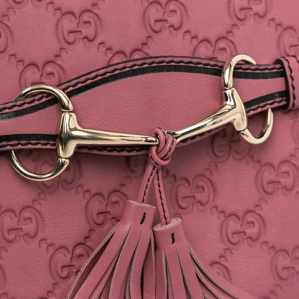 Pre-owned Gucci Medium Guccissima Emily Shoulder Bag Pink