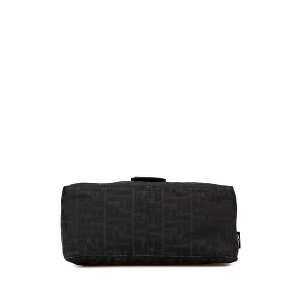 Pre-owned Fendi Zucca Canvas Mamma Forever Black