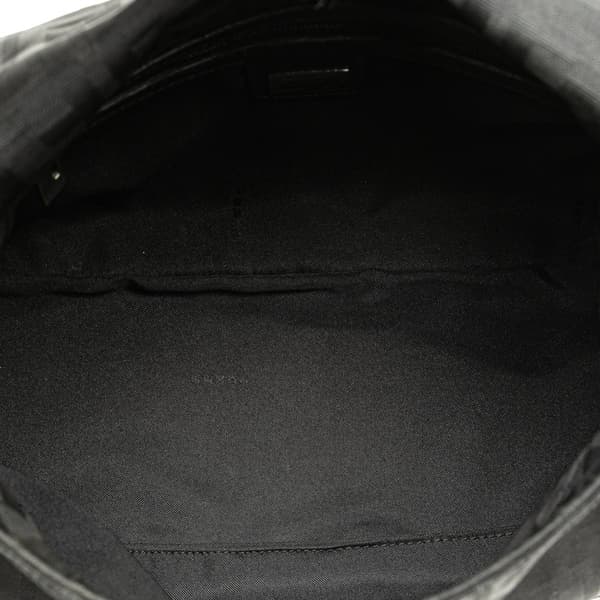 Pre-owned Fendi Zucca Canvas Mamma Forever Black