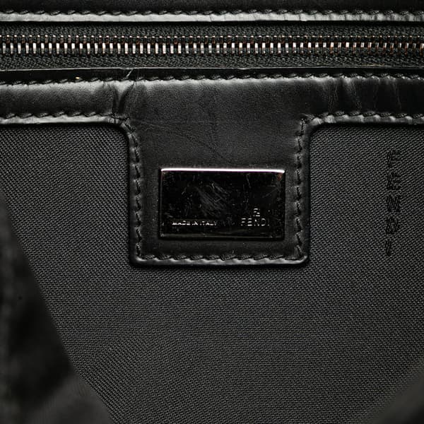 Pre-owned Fendi Zucca Canvas Mamma Forever Black
