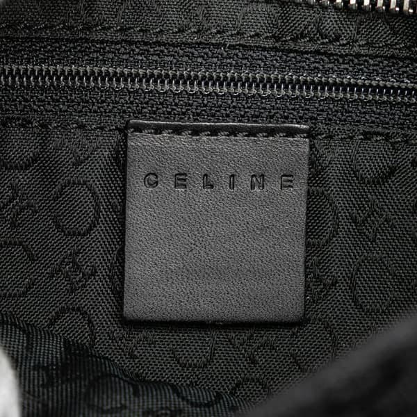 Pre-owned Celine C Macadam Canvas Shoulder Bag Black