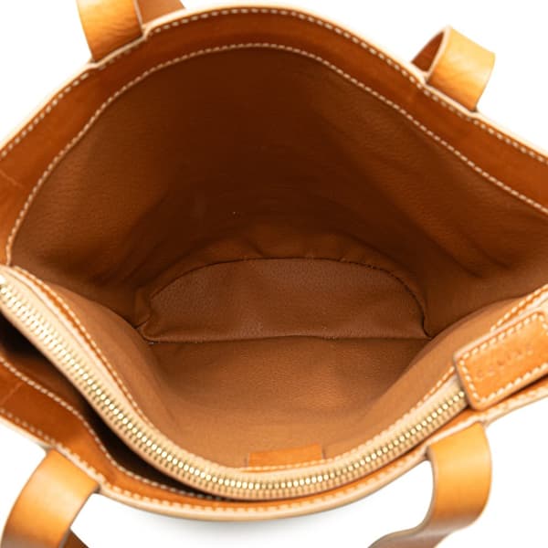 Pre-owned Celine Macadam Coated Canvas Shoulder Bag Brown