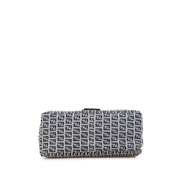 Pre-owned Fendi Zucchino Canvas Mamma Forever Gray
