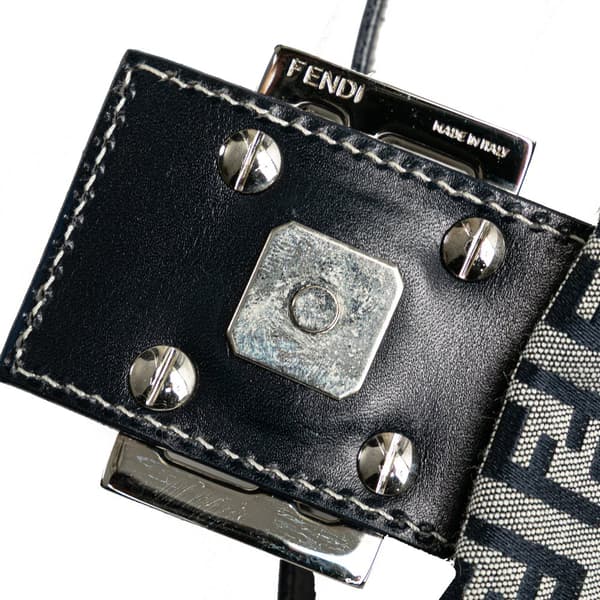 Pre-owned Fendi Zucchino Canvas Mamma Forever Gray