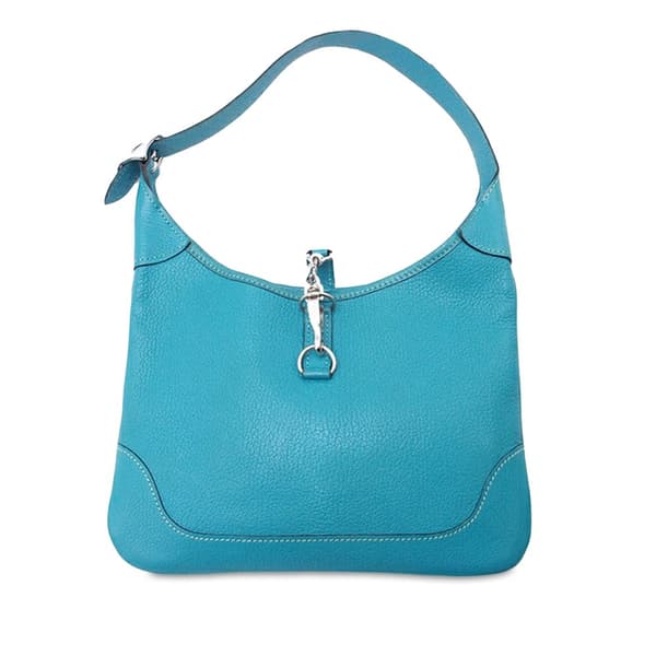 Pre-owned Hermès Chevre Mysore Trim 24 Blue