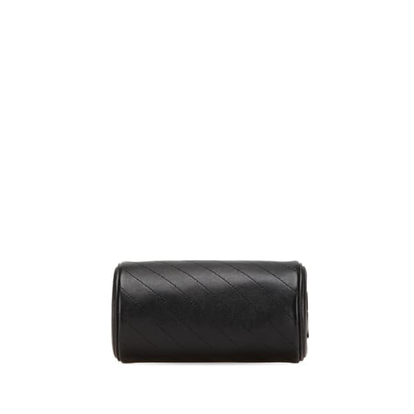 Pre-owned Gucci Mini Leather Blondie Shoulder Bag Black