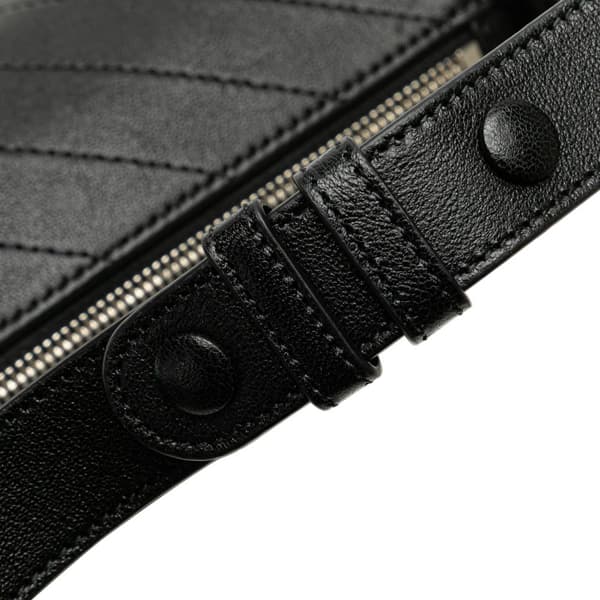 Pre-owned Gucci Mini Leather Blondie Shoulder Bag Black