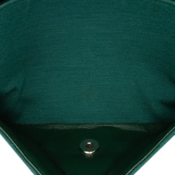 Pre-owned Chanel Medium Classic Jersey Double Flap Green