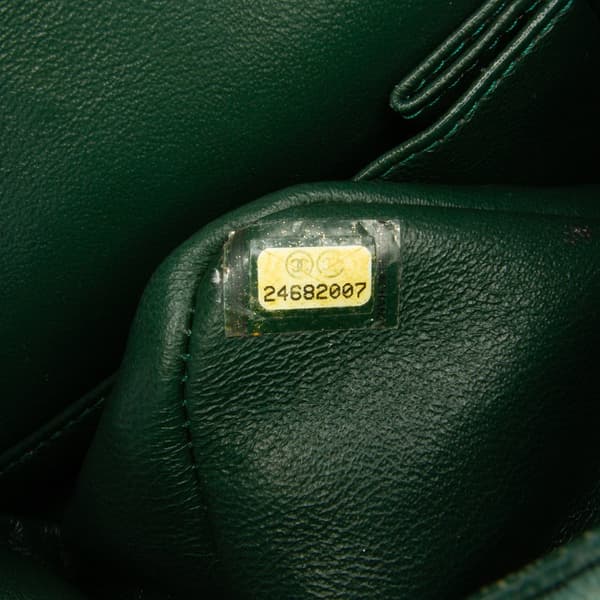 Pre-owned Chanel Medium Classic Jersey Double Flap Green