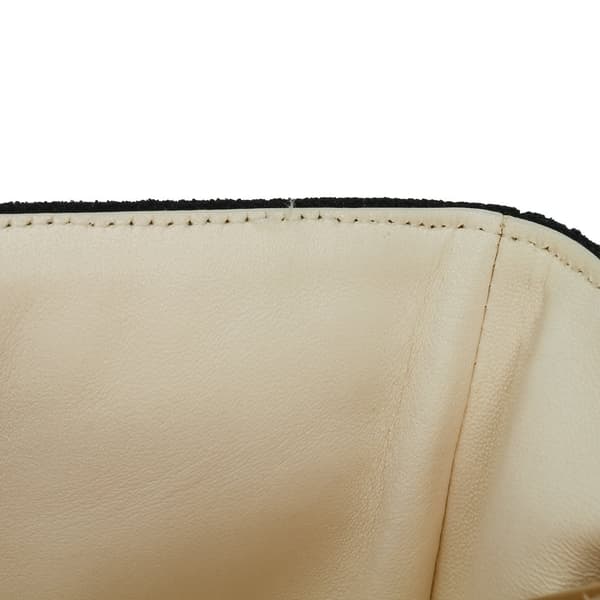 Pre-owned Chanel Medium Calfskin and Wool Knit Single Flap White