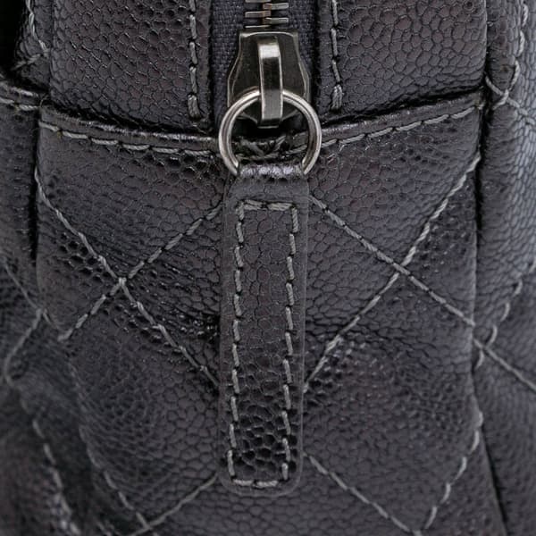Pre-owned Chanel Jumbo Quilted Caviar Easy Flap Bag Purple