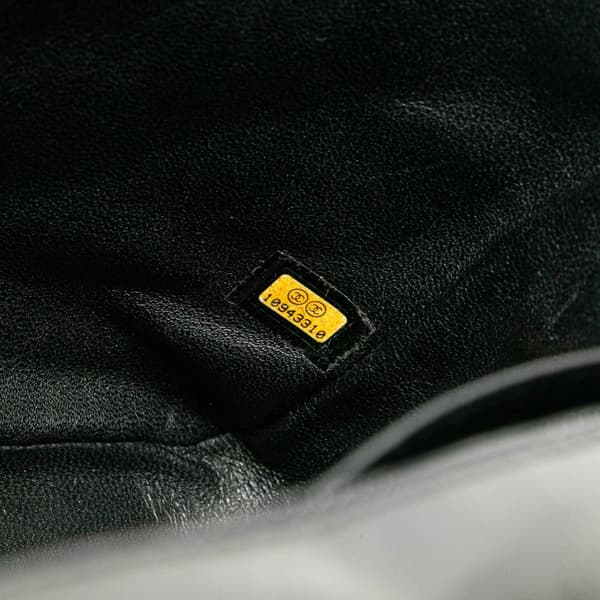 Pre-owned Chanel Jumbo Classic Crinkled Patent Single Flap Black
