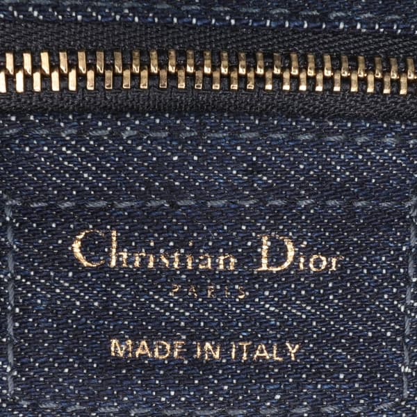 Pre-owned Dior Denim Tie Dye Saddle Bag Blue