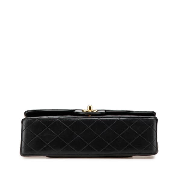 Pre-owned Chanel Medium Classic Lambskin Double Flap Black