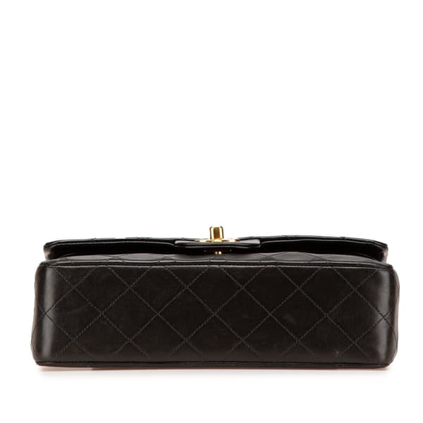 Pre-owned Chanel Small Classic Lambskin Double Flap Black