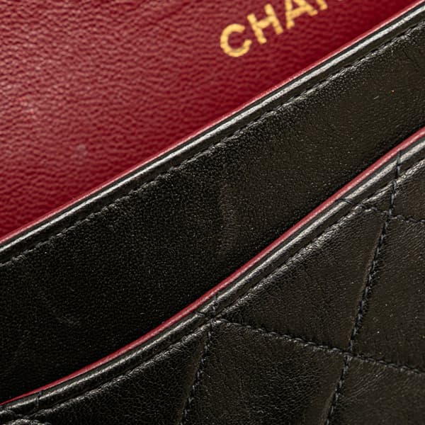Pre-owned Chanel Small Classic Lambskin Double Flap Black