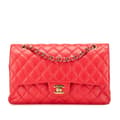 Pikkukuva 1 / 10: Pre-owned Chanel Medium Classic Caviar Double Flap Red