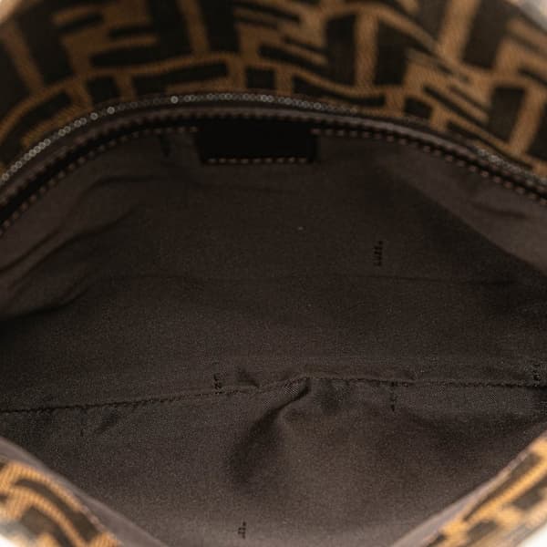 Pre-owned Fendi Zucca Canvas Shoulder Bag Brown