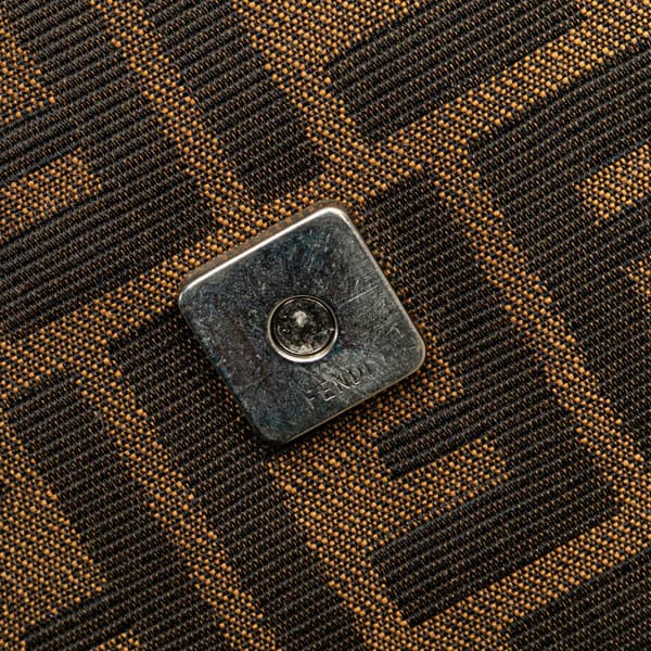Pre-owned Fendi Zucca Canvas Shoulder Bag Brown