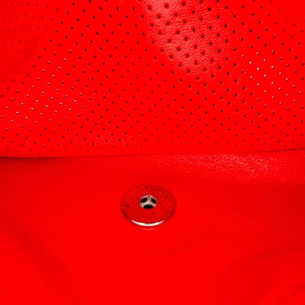 Pre-owned Chanel Medium Classic Perforated Lambskin Double Flap Red
