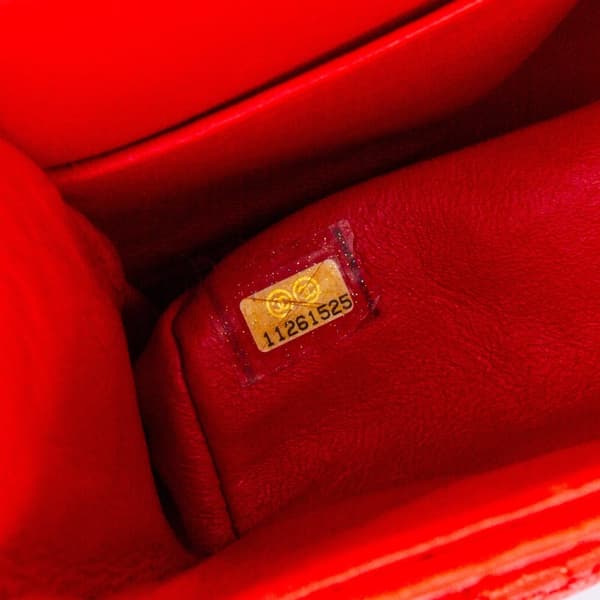 Pre-owned Chanel Medium Classic Perforated Lambskin Double Flap Red