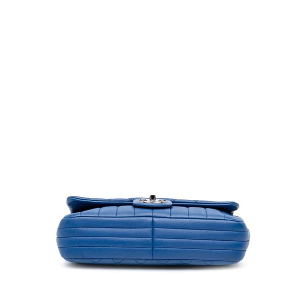 Pre-owned Chanel CC Quilted Calfskin Multi Chain Flap Blue