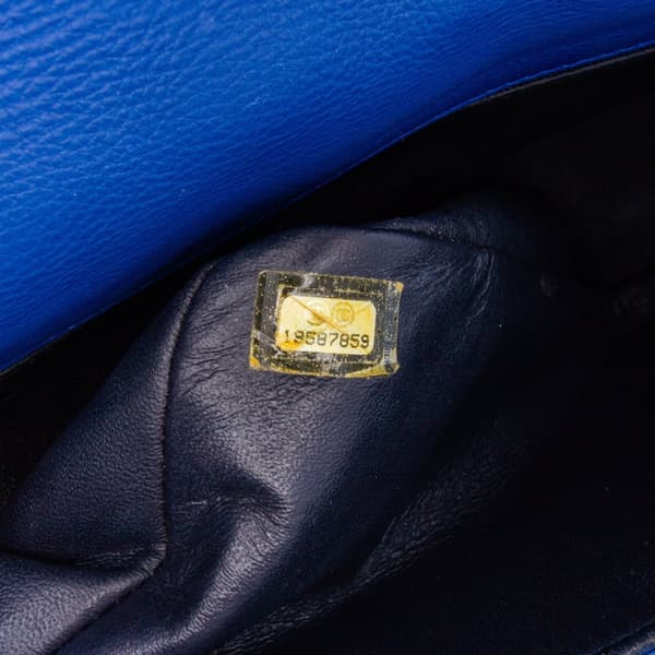 Pre-owned Chanel CC Quilted Calfskin Multi Chain Flap Blue