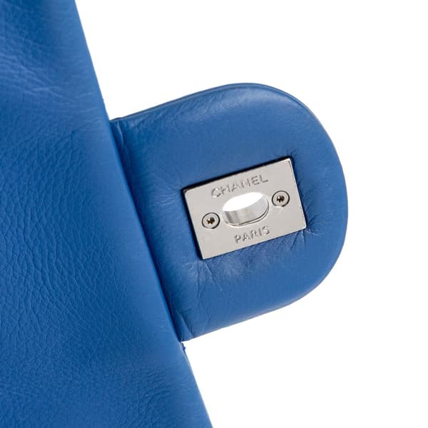 Pre-owned Chanel CC Quilted Calfskin Multi Chain Flap Blue