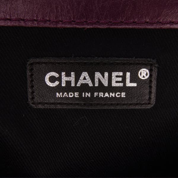 Pre-owned Chanel Aged Calfskin Lady Pearly Flap Purple