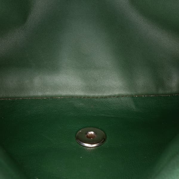 Pre-owned Chanel Jumbo Classic Patent Double Flap Green