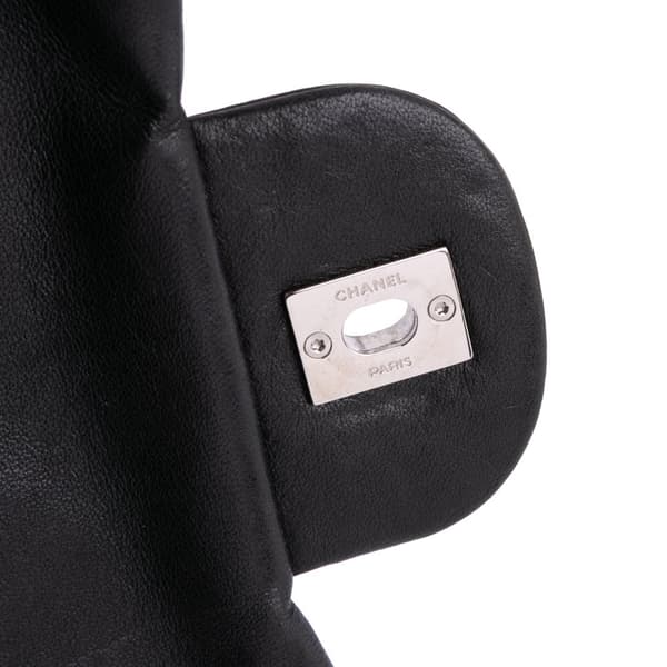 Pre-owned Chanel Jumbo Classic Lambskin Bijoux Chain Single Flap Black