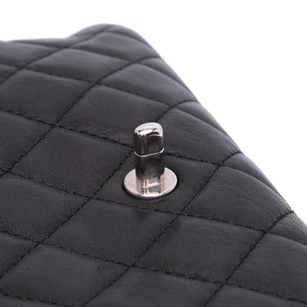 Pre-owned Chanel Jumbo Classic Lambskin Bijoux Chain Single Flap Black