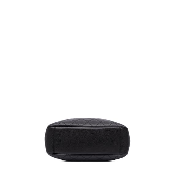 Pre-owned Chanel Petite Caviar Shopping Tote Black