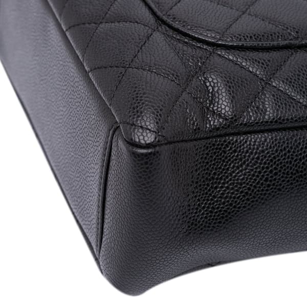 Pre-owned Chanel Petite Caviar Shopping Tote Black