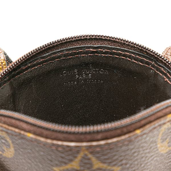 Pre-owned Louis Vuitton Monogram Pochette Secret Passport Holder Brown