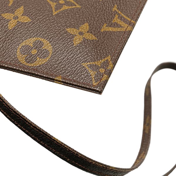 Pre-owned Louis Vuitton Monogram Pochette Secret Passport Holder Brown
