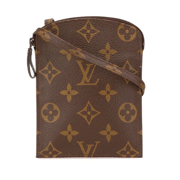 Pre-owned Louis Vuitton Monogram Pochette Secret Passport Holder Brown