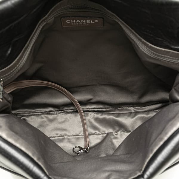 Pre-owned Chanel Quilted Lambskin Padded Envelope Double Flap Black