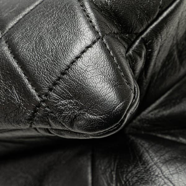 Pre-owned Chanel Quilted Lambskin Padded Envelope Double Flap Black