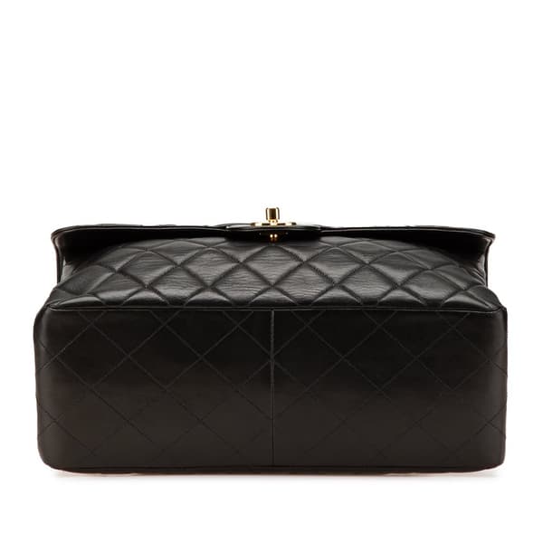 Pre-owned Chanel Jumbo Lambskin Double Sided Flap Black