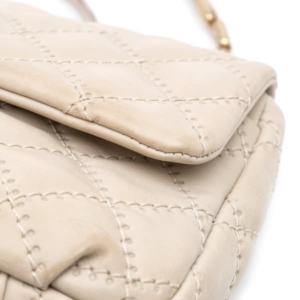 Pre-owned Chanel Quilted Calfskin Ultimate Stitch Retro Chain Flap Brown