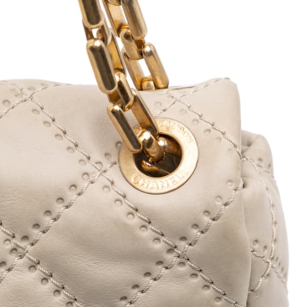 Pre-owned Chanel Quilted Calfskin Ultimate Stitch Retro Chain Flap Brown