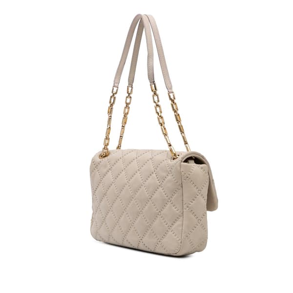 Pre-owned Chanel Quilted Calfskin Ultimate Stitch Retro Chain Flap Brown