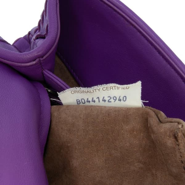 Pre-owned Bottega Veneta Small Nappa Intrecciato Olimpia Shoulder Bag Purple