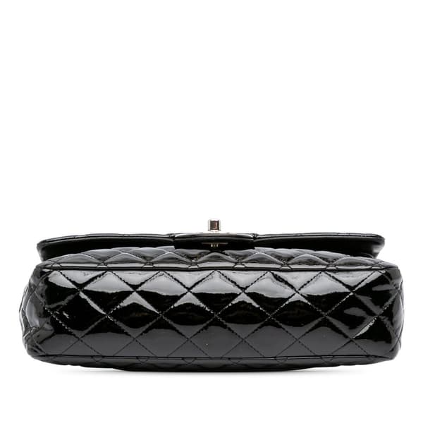 Pre-owned Chanel Medium Classic Patent Double Flap Black